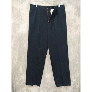 IZOD Pants Mens 32x32 Blue Chino Sport Flex Metrix Fit Twill Flat Front Cotton